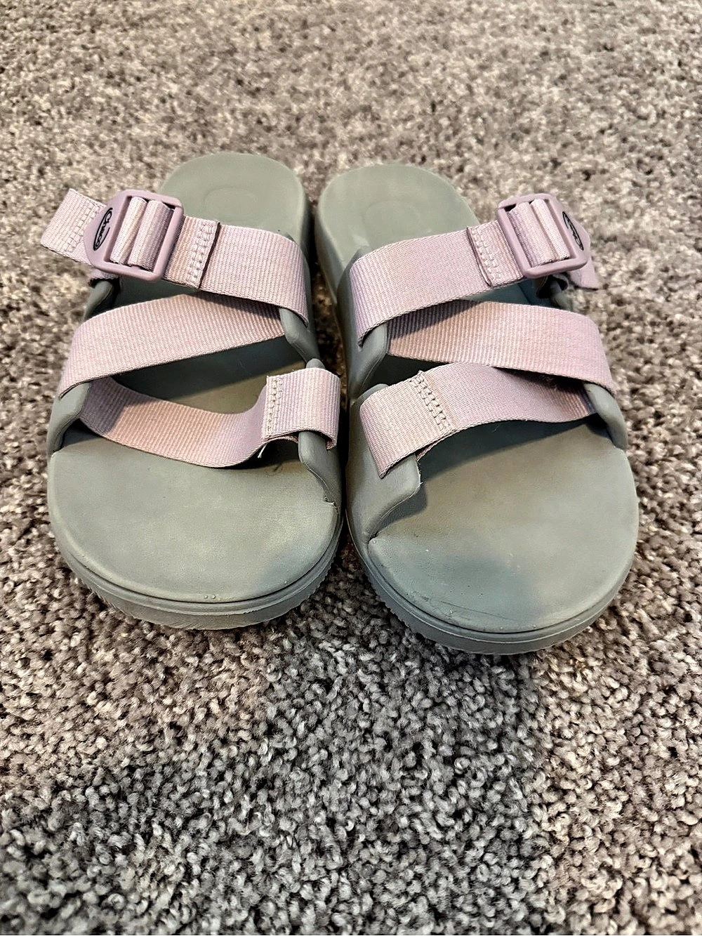 Chaco Z/Cloud Strappy Sandals in Pink & Gray